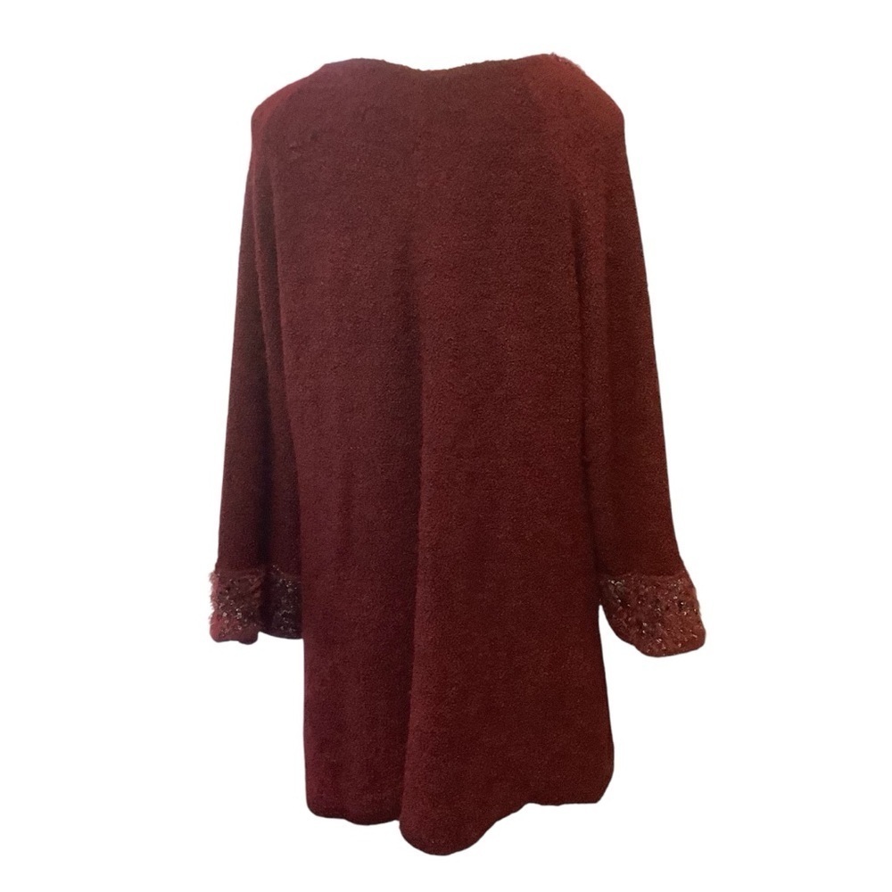 CHERIE BLISS RED LONG SLEEVE BUTTON DETAIL SWEATER/ CARDIGAN/ Size O/S - Picture 3 of 11